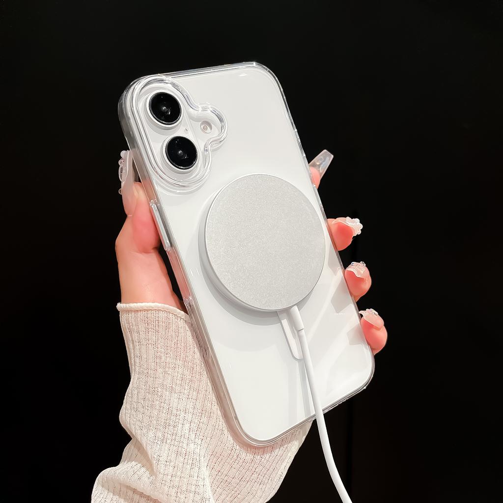 For iPhone 16 Case Compatible with MagSafe Protective TPU+PC Phone Cover