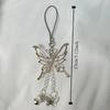 Bell Silver Butterfly Phone Chain Butterfly Mobile Keychain Lanyard  Women Girls