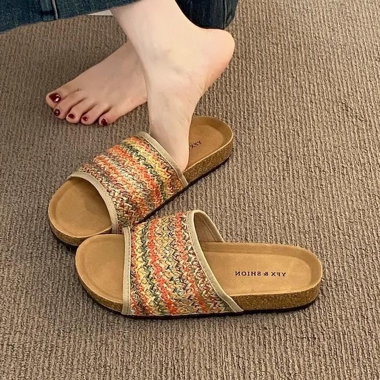 Slippers women's summer outer wear new fashion style one-word drag high-end sandals