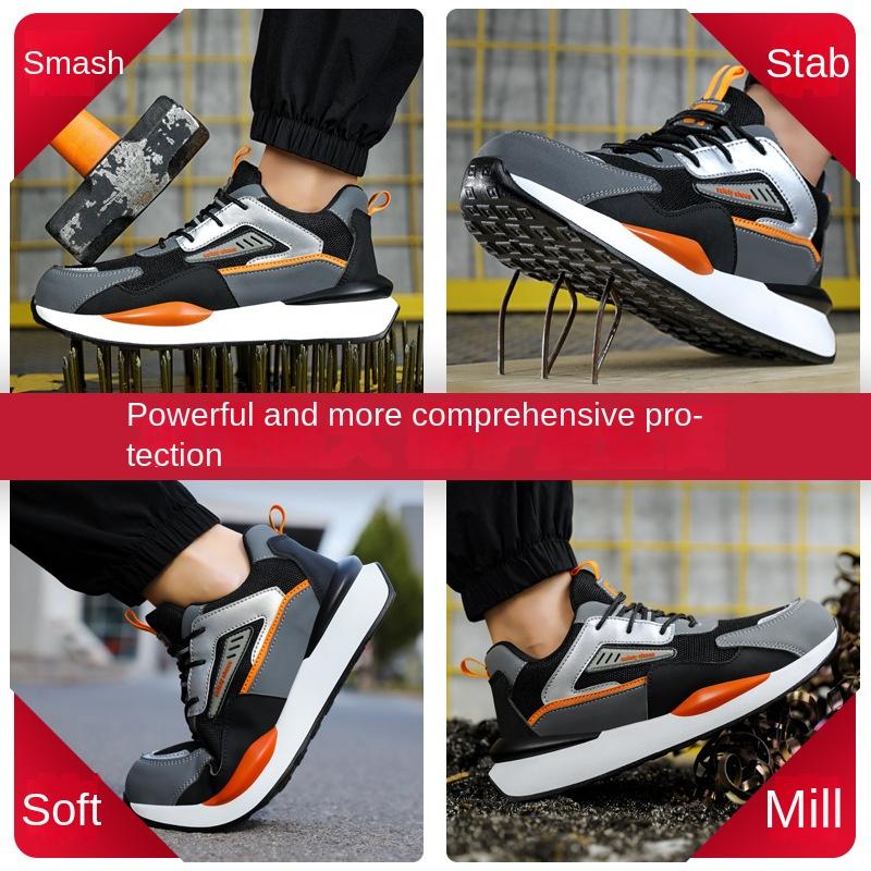 Labor Insurance Shoes Men's Four-season Anti-smash and Anti-piercing Lightweight Steel Bag Head Work Shoes