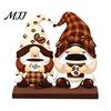 Farmhouse Coffee Station Decorations Bar Table Ornament, Wooden Theme Stand with Stable Corner Decorative Base, Retro Tray for Kitchen Countertop