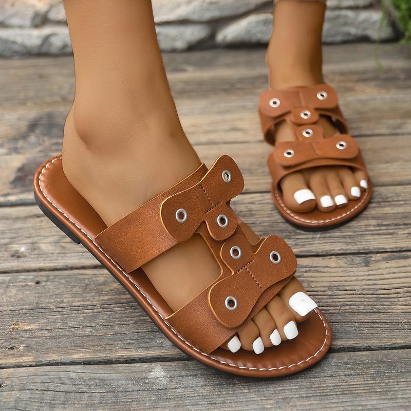 Plus Size Flat Slippers Women's Beach Sandals