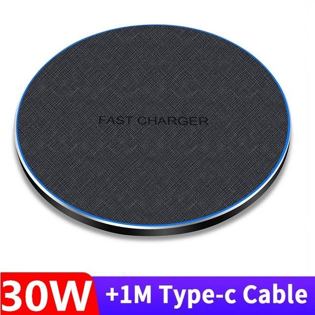 

Быстрое беспроводное зарядное устройство 30 Вт/20 Вт для Iphone 14 13 12 11 Xs Xr X 8 Airpods Pro, панель быстрой зарядки для Samsung S22 S21 S20 Note 20 30W Black чёрный