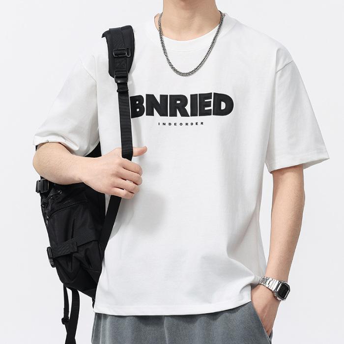 Latest Summer Mens Round Neck Short T-shirt Short Sleeve Thin Leisure Youth Half-sleeved Blouse M