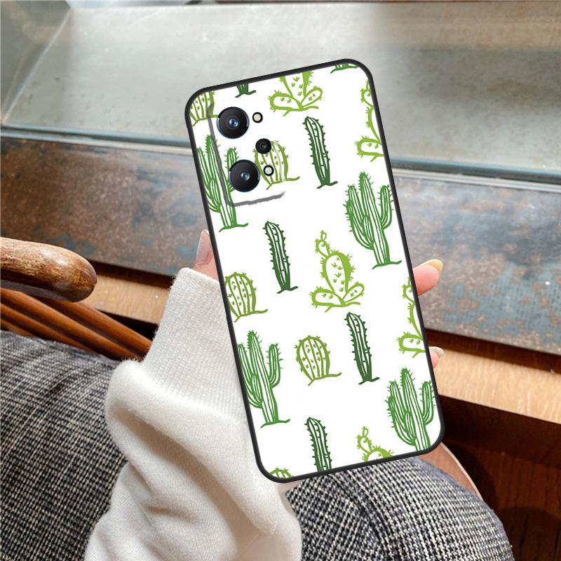 Cactus Pattern Case For Realme 15 Pro GT7 GT6 11 12 13 14 Pro Plus C55 C51 C53 C35 C33 C61 C65 C67 C71 C75