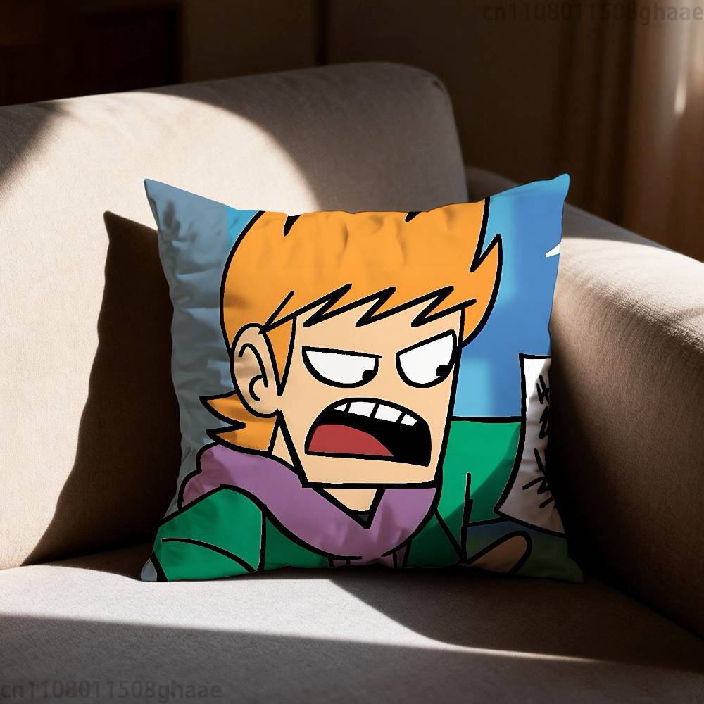 Anime Eddsworld matte Kissenhülle lässiger Stil Dekoration geeignet für Heimdekoration ohne Kissenkern
