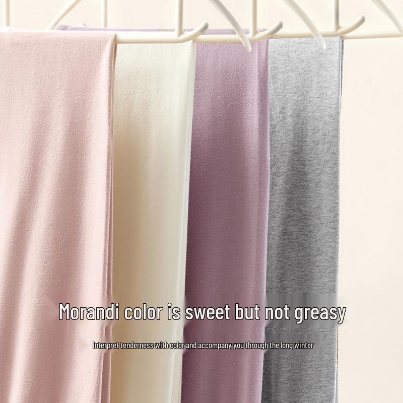 Women's Mid-Waist Slimming Cotton Lycra Pants for Spring and Autumn - Thin, Elastic & Warm Inner Wear