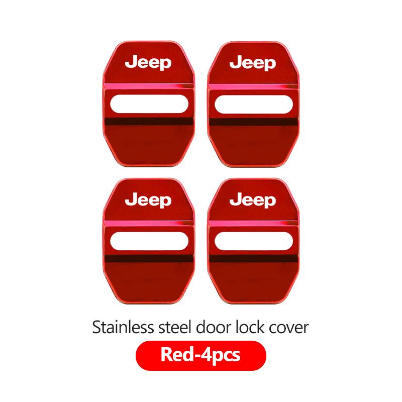 For Jeep Car Door Lock Protector Stainless Steel Prevent Rust and Scratches Grand Cherokee Patriot Renegade Compass Wrangler