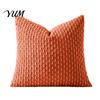 Durable Washable Hidden Zipper Shams Bohemian Corduroy Throw Pillow Cover, Soft Solid Color Decorative Cushion Case, Easy Clean Removable Protectors