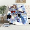 Blanket warm Derby soft plush Musume blanket for anime sofa Eye living room office bedroom Pretty travel Uma Almond gift Flannel