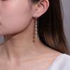 S925 Silver Sapphire Crystal Topaz Earrings, Exaggerated, High-end Earrings, Tassel Droplets, Long Earrings
