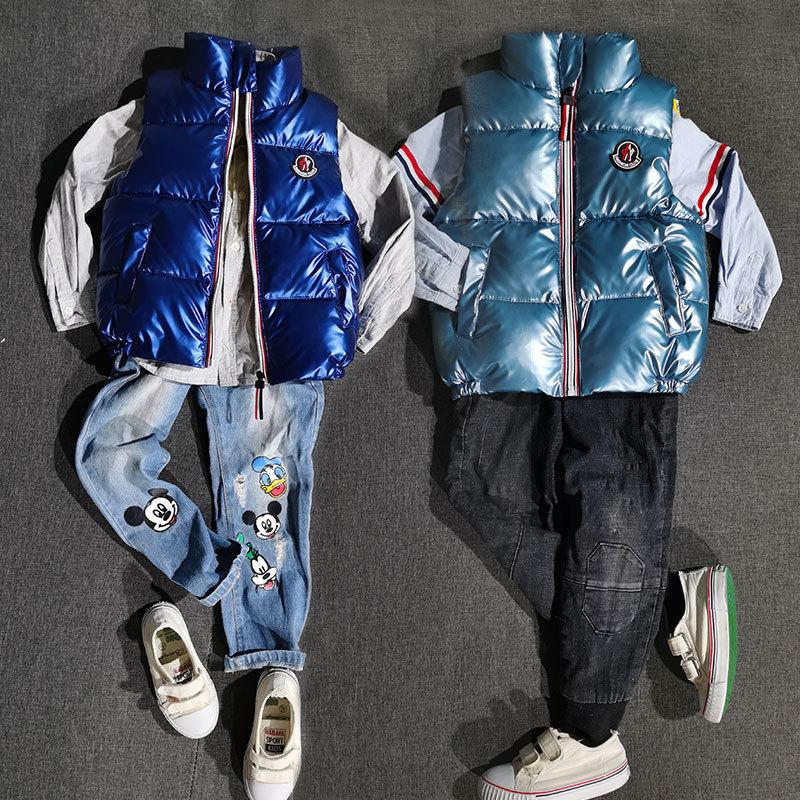 Vestă de puf pentru copii Vestă termică îngroșată ocazională de iarnă pentru băieți și fete