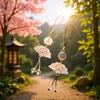 Four-Leaf Clover White Shell Fan Charm: Ancient-Style Phone Chain, Bag Pendant & Lanyard for Shoes, Clothing, and Phone Cases