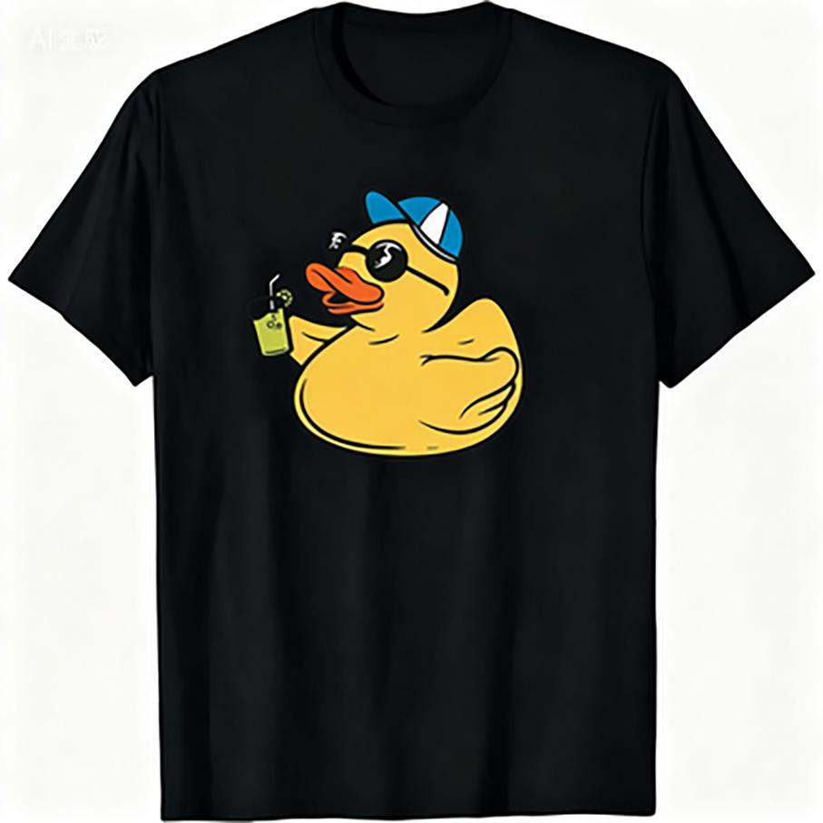 

Милая резиновая уточка Любитель птиц Кряк Уточки Смешная уточка Женская футболка T Модные топы Рубашки Повседневная рубашка 4XL