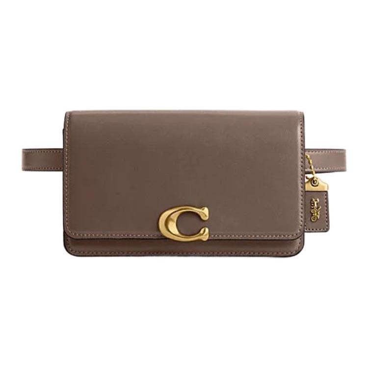 New COACH Bandit Cow Leather Sling Bag Fanny Pack Crossbody Bags Small Size Women's Dark Lime Gray CJ826-B4CBD