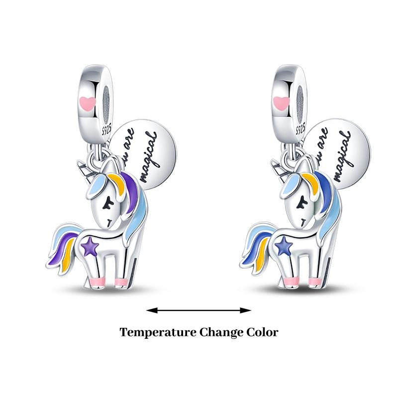 Koperen Plated Lichtgevende Kameleon Kleurveranderende Vlinder Insect Bedels Hanger Past op Pandachoriginal Armbanden Doe-het-zelf Sieraden