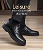 Foreign Trade New Men's Business Casual Leather Shoes Fashion Breathable Shoes British Casual Shoes Lace-up Single Leather Shoes