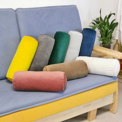 1PC With Zipper 15*40cm Velvet for SPA Massage Roll Pillow Cover Long Cylinder Cervical Neck Pillowcase Round
