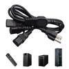 Computer Power Splitter Cord NEMA 5-15P To 3x C13 C13 Y-Cable Power Cord Y Splitter Cable for 3 Devices