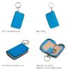 AGILITY affa "Bricquet" Key Case, Remote Control Key, Smart Key, Key Ring, Round Zipper, Mini, Genuine Leather