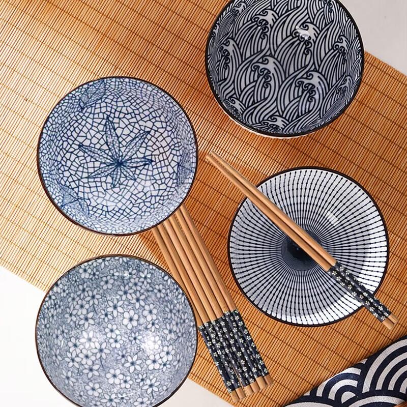Baizao Japanese Style 8-Piece Ceramic Tableware Set