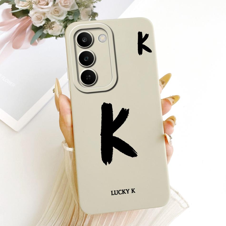 For Realme C83 Lucky Initial Letter Phone Case For Realme C83 C 83 5G Soft Silicone Cases Bumpers