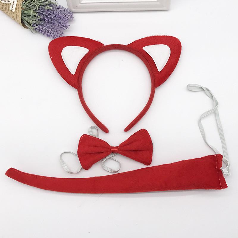 Animal Headband Set With Bunny And Cat Ears For Cosplay Party Costume Accessories