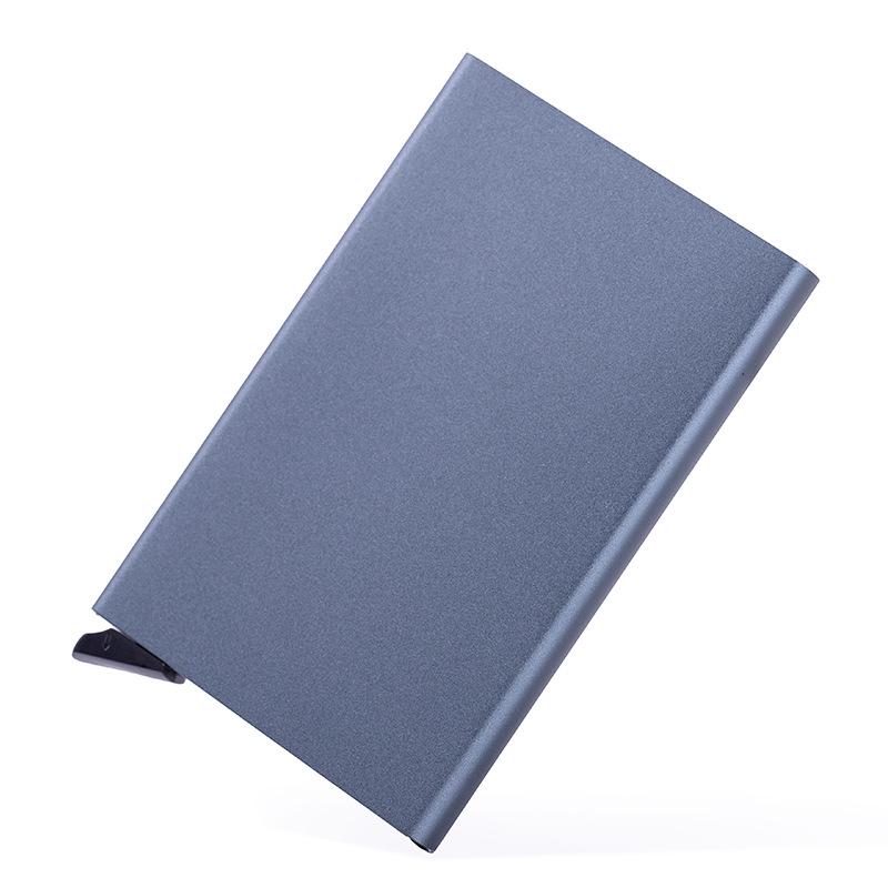 New Anti-Demagnetization RFID Metal Card Holder for Men and Women серый