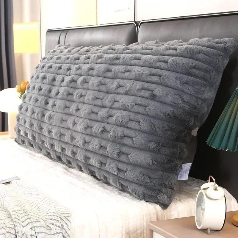 

1 шт. М яка упаковка для узголів я ліжка, Подушка татамі, Знімна та пральна плюшева подушка, Подушки-трикутники для вікна спальні, Подушка для спинки 60x55x20cm темно-сірий колір