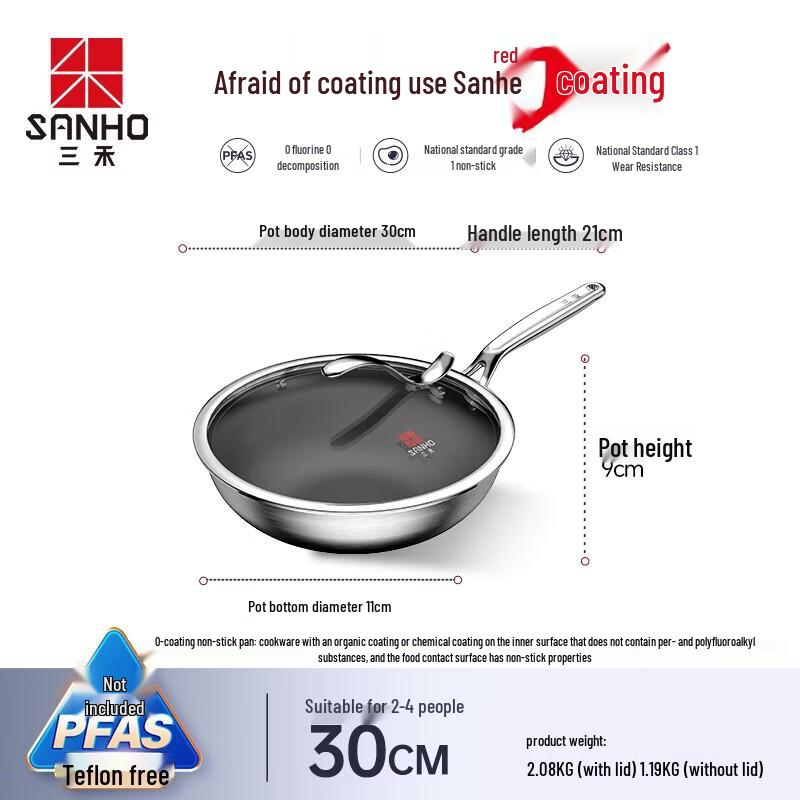 Sanhe Titanium Coating-Free Wok