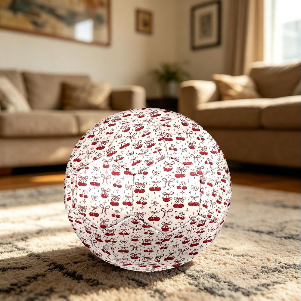 1pc Cherry Bow Size 5 Soccer Ball Professional Match Training Football Indoor &Outdoor Sports Ball Lightweight Durable c6526