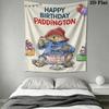 Paddington Bear Wall Tapestry Aesthetic Wall Hanging Printed Fabric Blanket Decorative Tapestries for Bedroom Living Room Home Decor