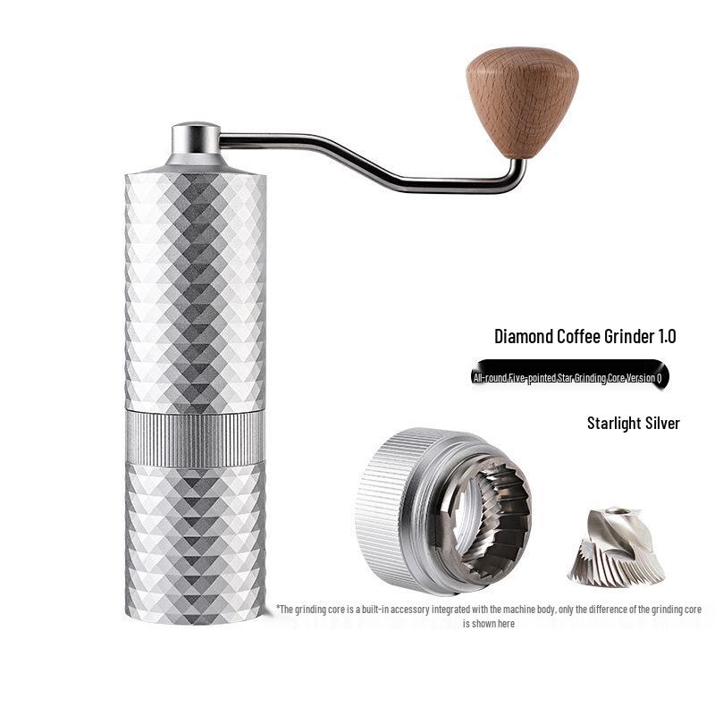Compact Steel Core Manual Coffee Grinder - Hand-Powered Mill for Fresh Coffee Beans