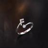 Sterling Adjustable Letter Zircon Ring Women Minimalist Fashion Jewelry Alphabet Initial