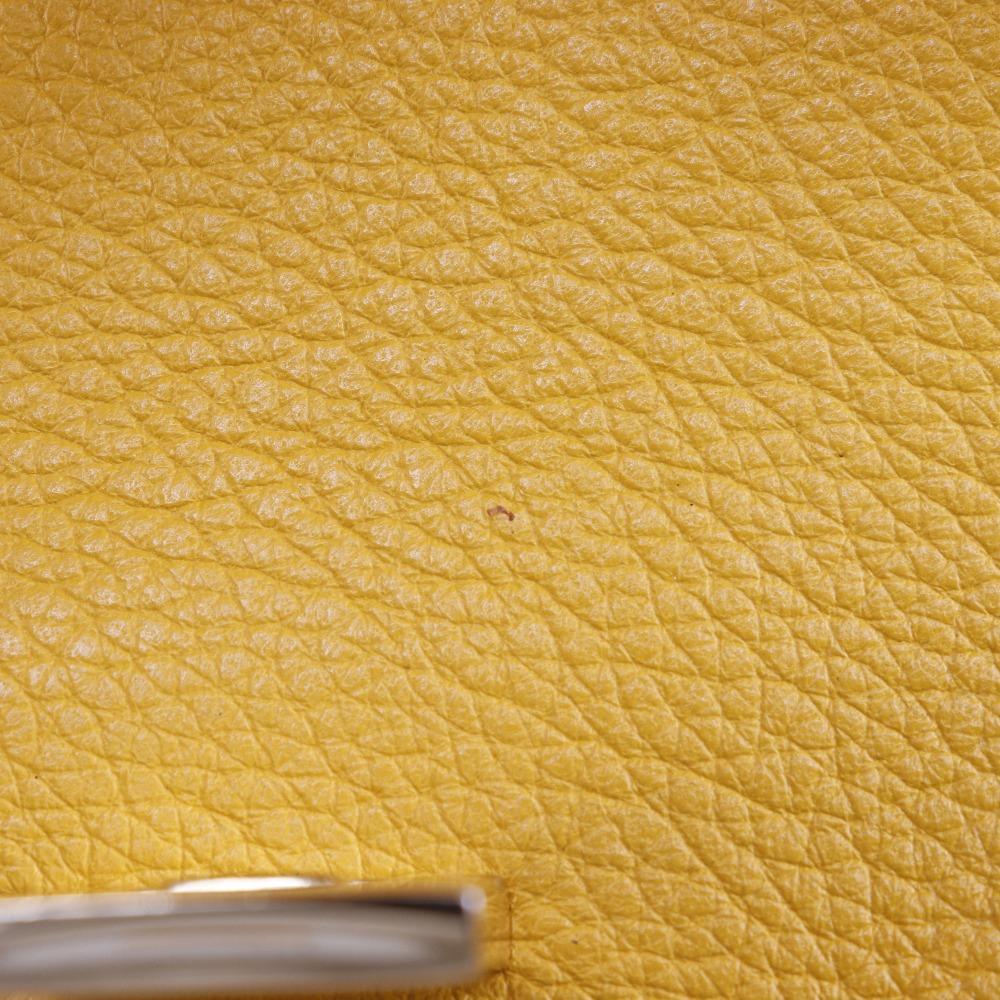 Jimmy Choo 2WAY Mini Shoulder Handbag Yellow Calfskin Women Used