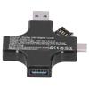 מד מתח זרם בודק סוג C USB צלב דיגיטלי וולטמטר אמפרמטר גלאי נייד