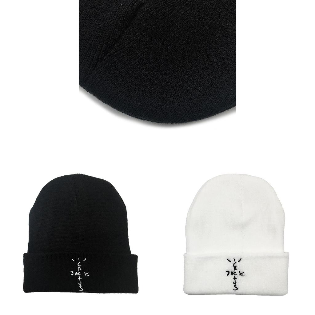 Travis Scott Cactus Jack Knit Hat With Embroidered Letter Pattern For Winter Warmth