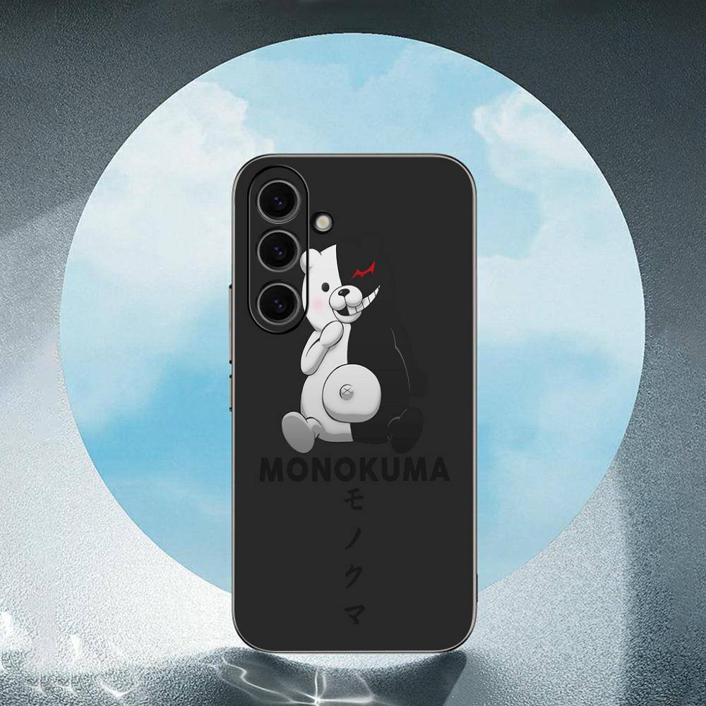 Kumamon Danganronpa Monokuma Luxury Black Phone Case For Samsung Galaxy S23 S24 S25 Ultra S22 Plus S21