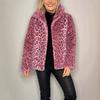2024 Winter Women's Fashion Leopard Print Faux Fur Coat