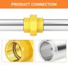 2Pcs Hose Connector Brass Garden Hose Fittings 1/2inch Double Female Threads Quick Connector Easy to Installation