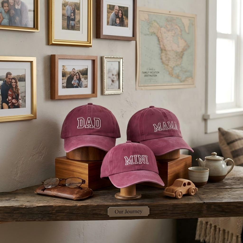 Pack of 1 parent-child matching MAMA letter embroidered baseball cap washed cotton adjustable hat Set for Mother's Day for Parent-Child Outdoors