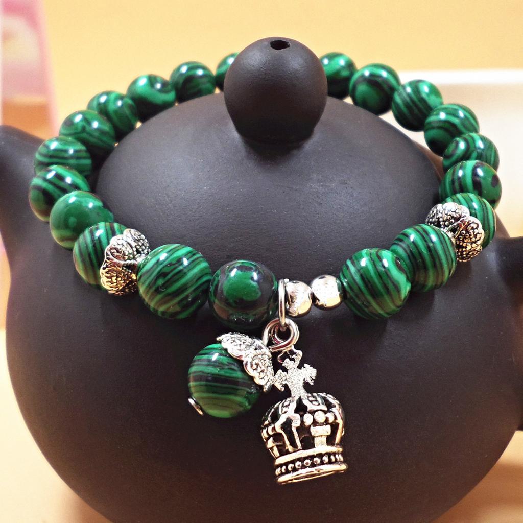 Amethyst Chalcedony Bracelet, Women's Diamond Bell Bracelet, Pendant, Bracelet, Handmade Beaded Jewelry