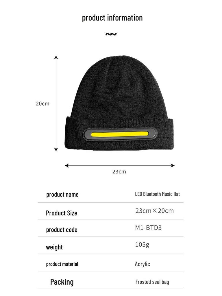 LED Wireless Bluetooth Music Festival Luminous Hat