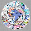 50 Waterproof Cartoon Stickers for Suitcases, Airplanes, DIY Water Bottles, and Phone Cases for Kids