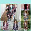Cozy Women Plaids Cardigan T-shirt With Stylish Lapel Collar For Casual Wear