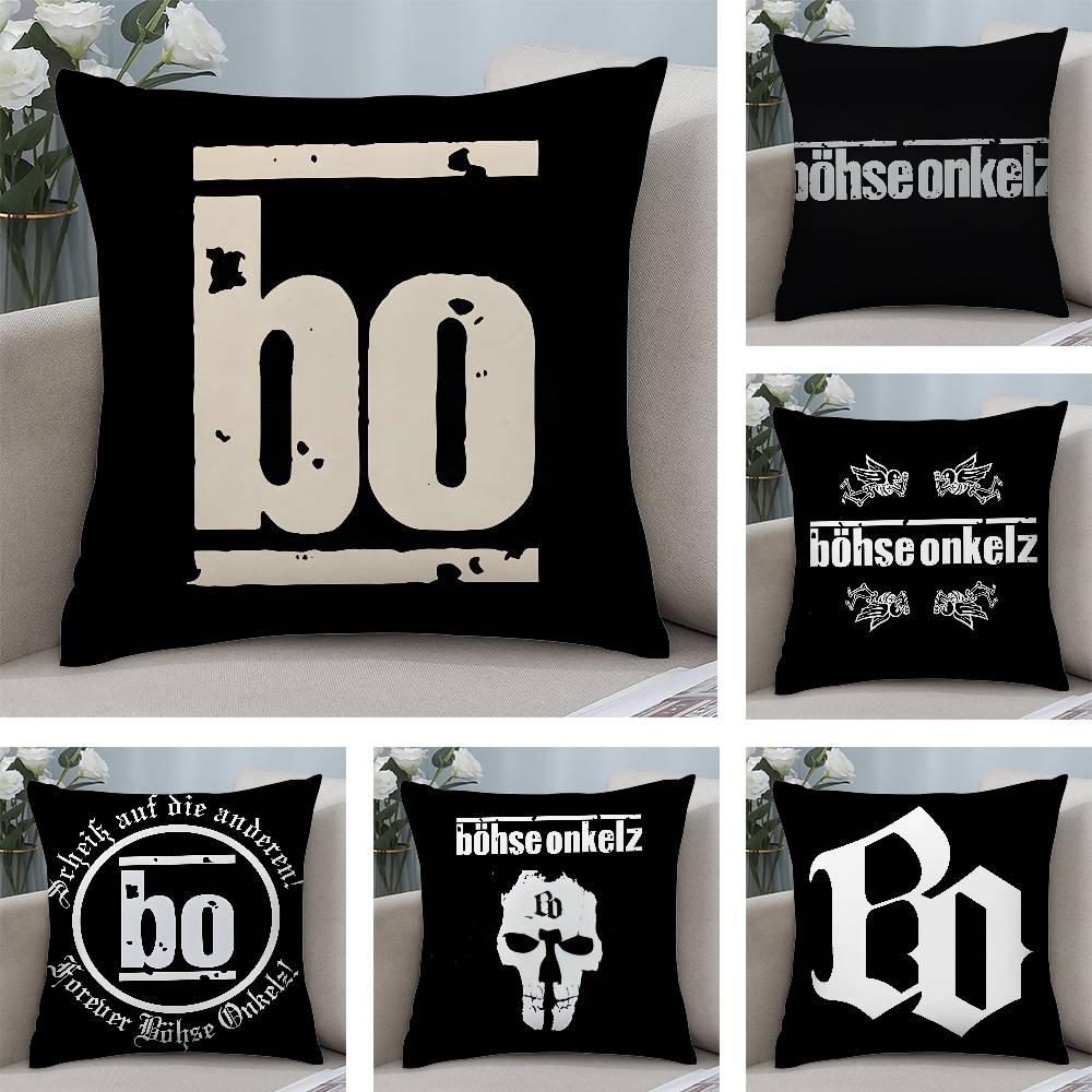 Hot B-Bohse O-OnkelzS Rock Pillow Case Soft Plush Fabric Double Sided Print Decorative Home Living Room Gift Cushion