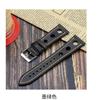 High Quality Oil Wax Cowhide Watchbands 22mm 24mm Genuine Leather Watch Band Strap Belt Ventilated Design Men's Ultra-Thin Brace