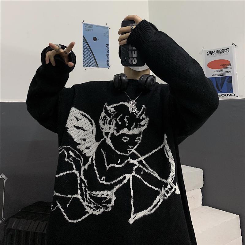 Sweaters Women Streetwear Knitted Sweater Pullover Angel Sweaters Women Streetwear Knitted Sweater Pullover Angel