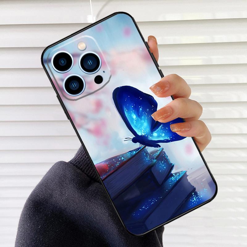 Butterfly Phone Case For iPhone 17 16 15 13 11 12 14 Pro Max mini 15 16 Plus 16e 17 Air Cover Fundas
