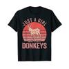 Just A Girl Who Loves Donkeys Lover Funny Donkey Quote T Shirt Vintage Fashion Streetwear Designer Clothes Casual Unisex